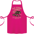 Old School Gamer Gaming Funny Cotton Apron 100% Organic Pink