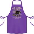 Old School Gamer Gaming Funny Cotton Apron 100% Organic Purple