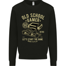 Old School Gamer Gaming Funny Kids Sweatshirt Jumper Black