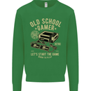 Old School Gamer Gaming Funny Kids Sweatshirt Jumper Irish Green