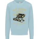 Old School Gamer Gaming Funny Kids Sweatshirt Jumper Light Blue