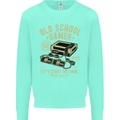 Old School Gamer Gaming Funny Kids Sweatshirt Jumper Peppermint