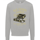 Old School Gamer Gaming Funny Kids Sweatshirt Jumper Sports Grey