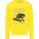 Old School Gamer Gaming Funny Kids Sweatshirt Jumper Yellow