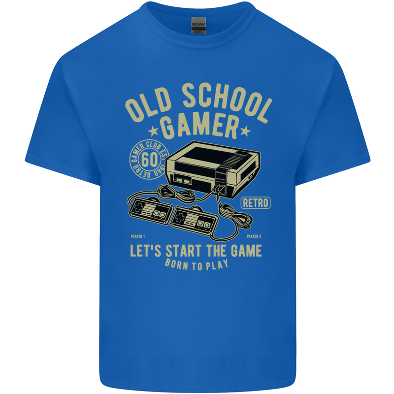 Old School Gamer Gaming Funny Kids T-Shirt Childrens Royal Blue