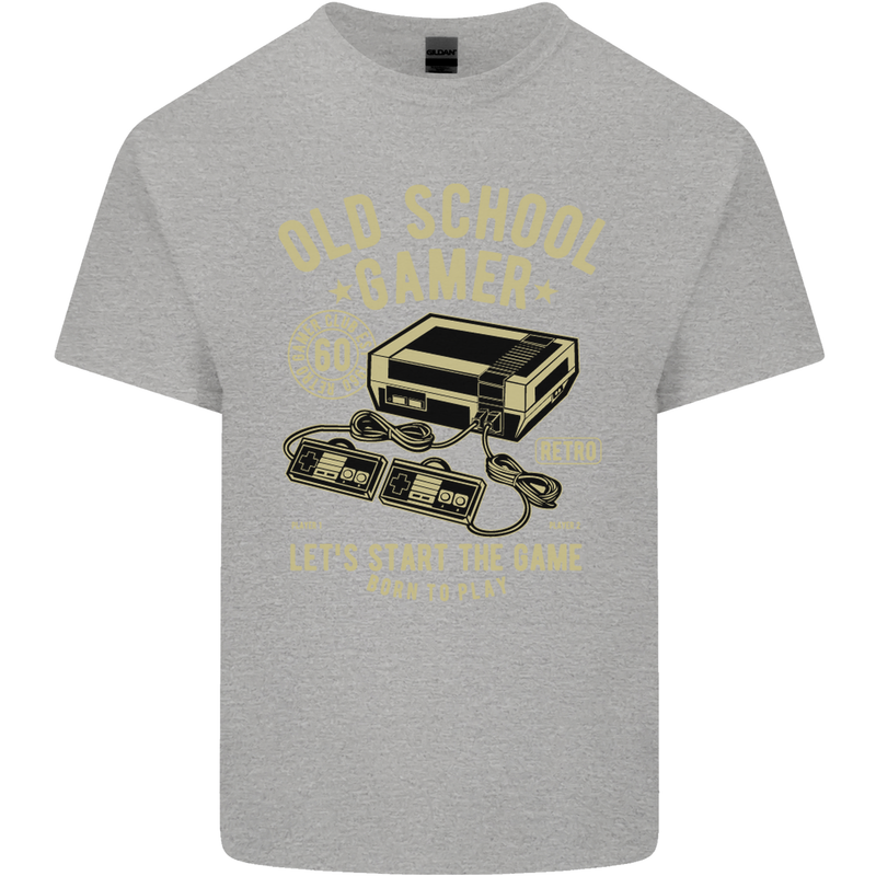 Old School Gamer Gaming Funny Kids T-Shirt Childrens Sports Grey