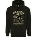 Old School Gamer Gaming Funny Mens 80% Cotton Hoodie Black