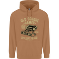 Old School Gamer Gaming Funny Mens 80% Cotton Hoodie Caramel Latte