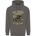 Old School Gamer Gaming Funny Mens 80% Cotton Hoodie Charcoal
