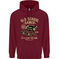 Old School Gamer Gaming Funny Mens 80% Cotton Hoodie Maroon