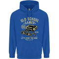Old School Gamer Gaming Funny Mens 80% Cotton Hoodie Royal Blue