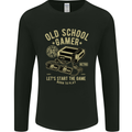 Old School Gamer Gaming Funny Mens Long Sleeve T-Shirt Black