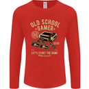 Old School Gamer Gaming Funny Mens Long Sleeve T-Shirt Red