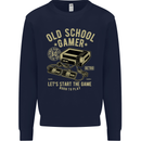 Old School Gamer Gaming Funny Mens Sweatshirt Jumper Navy Blue