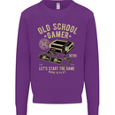 Old School Gamer Gaming Funny Mens Sweatshirt Jumper Purple