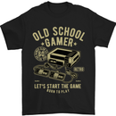 Old School Gamer Gaming Funny Mens T-Shirt Cotton Gildan Black