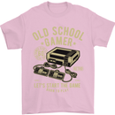 Old School Gamer Gaming Funny Mens T-Shirt Cotton Gildan Light Pink