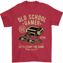 Old School Gamer Gaming Funny Mens T-Shirt Cotton Gildan Red
