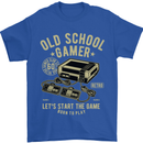 Old School Gamer Gaming Funny Mens T-Shirt Cotton Gildan Royal Blue