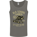 Old School Gamer Gaming Funny Mens Vest Tank Top Charcoal