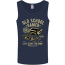 Old School Gamer Gaming Funny Mens Vest Tank Top Navy Blue