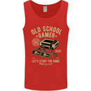 Old School Gamer Gaming Funny Mens Vest Tank Top Red