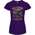 Old School Gamer Gaming Funny Womens Petite Cut T-Shirt Purple