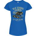 Old School Gamer Gaming Funny Womens Petite Cut T-Shirt Royal Blue