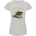 Old School Gamer Gaming Funny Womens Petite Cut T-Shirt Sports Grey