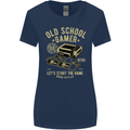 Old School Gamer Gaming Funny Womens Wider Cut T-Shirt Navy Blue
