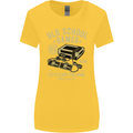 Old School Gamer Gaming Funny Womens Wider Cut T-Shirt Yellow