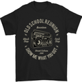 Old School Reunion Ghettoblaster Music DJ Mens T-Shirt Cotton Gildan Black