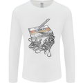 Old School Tape Cassette Music 80's 90's Mens Long Sleeve T-Shirt White