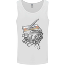 Old School Tape Cassette Music 80's 90's Mens Vest Tank Top White