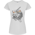 Old School Tape Cassette Music 80's 90's Womens Petite Cut T-Shirt White