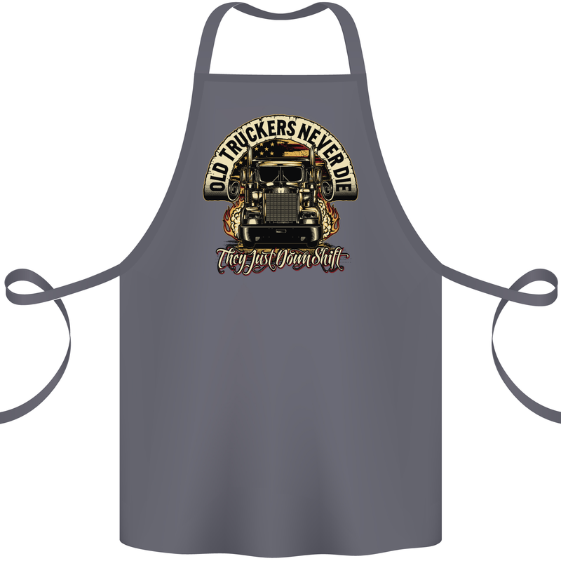 Old Truckers Never Die Lorry Driver Lorries Cotton Apron 100% Organic Steel