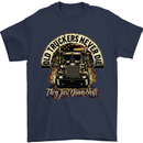 Old Truckers Never Die Lorry Driver Lorries Mens T-Shirt Cotton Gildan Navy Blue