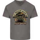 Old Truckers Never Die Lorry Driver Lorries Mens V-Neck Cotton T-Shirt Charcoal