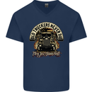 Old Truckers Never Die Lorry Driver Lorries Mens V-Neck Cotton T-Shirt Navy Blue