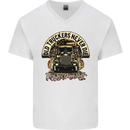 Old Truckers Never Die Lorry Driver Lorries Mens V-Neck Cotton T-Shirt White