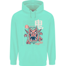 Oni Yokai Japanese Red Demon Childrens Kids Hoodie Peppermint