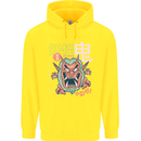 Oni Yokai Japanese Red Demon Childrens Kids Hoodie Yellow