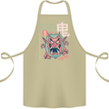 Oni Yokai Japanese Red Demon Cotton Apron 100% Organic Khaki