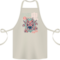 Oni Yokai Japanese Red Demon Cotton Apron 100% Organic Natural