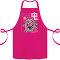 Oni Yokai Japanese Red Demon Cotton Apron 100% Organic Pink