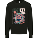 Oni Yokai Japanese Red Demon Kids Sweatshirt Jumper Black
