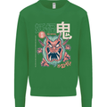 Oni Yokai Japanese Red Demon Kids Sweatshirt Jumper Irish Green