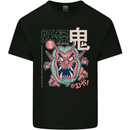 Oni Yokai Japanese Red Demon Kids T-Shirt Childrens Black
