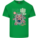 Oni Yokai Japanese Red Demon Kids T-Shirt Childrens Irish Green