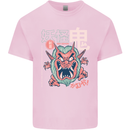 Oni Yokai Japanese Red Demon Kids T-Shirt Childrens Light Pink